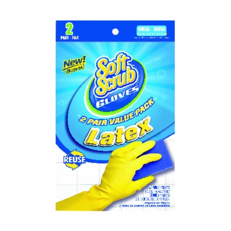 Soft Scrub Soft Scrub Latex Cleaning Gloves S Yellow 2 pair 12321-26